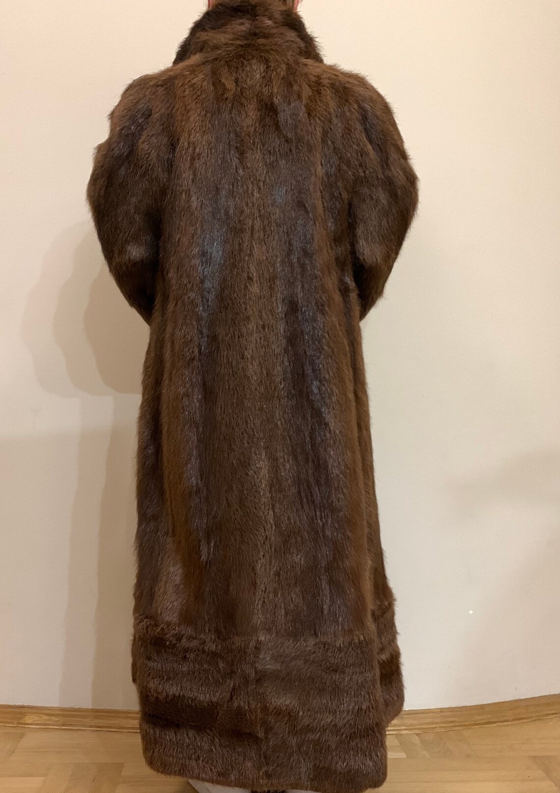 Long Vintage Nutria Fur Coat Brown Nutria Fur Coat Whole Etsy