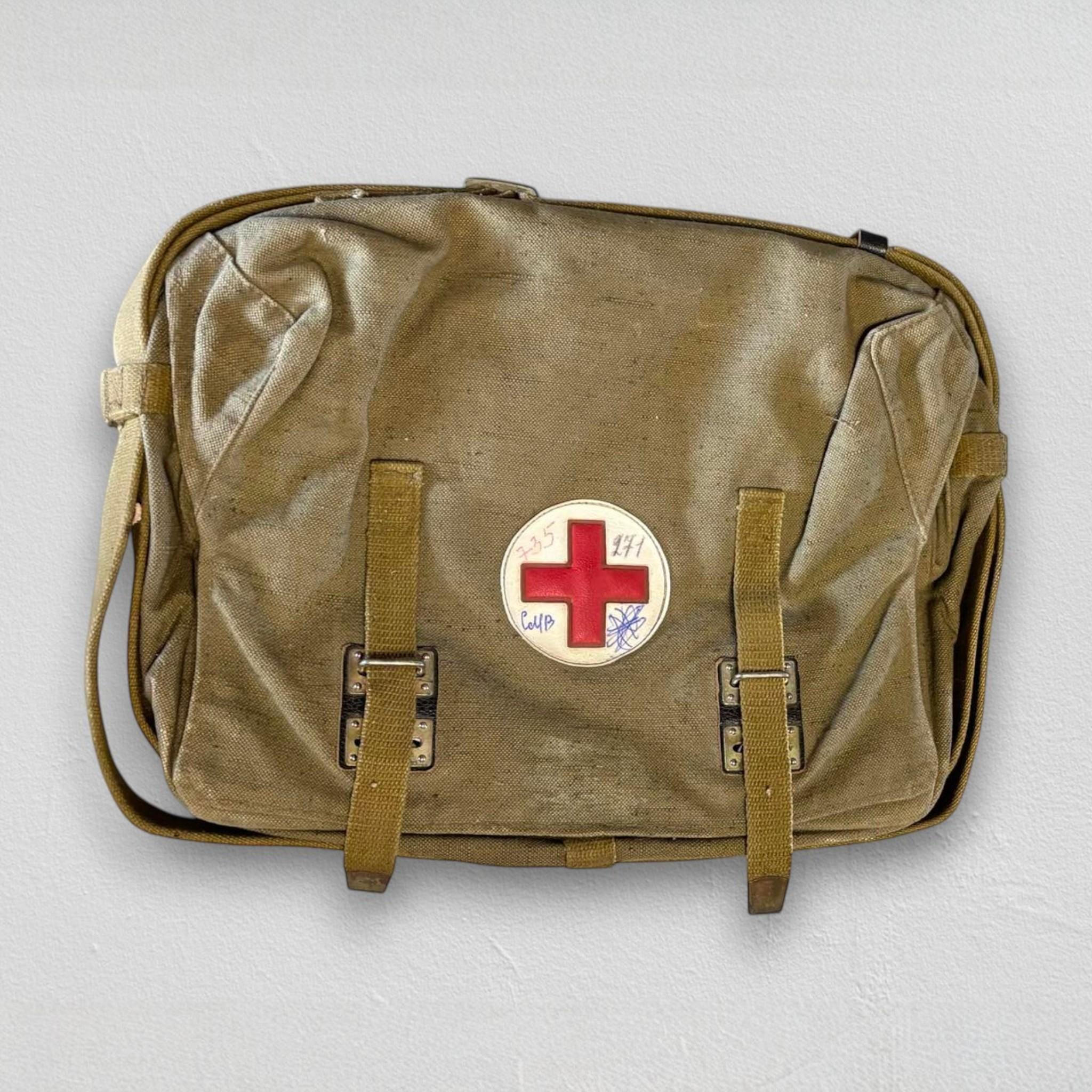Vintage USSR Army Medic Bag – 1980s Field Medical Canvas Bag