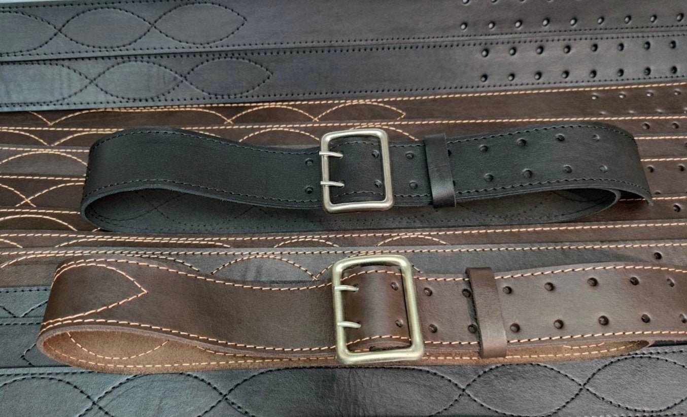 Leather Belt Natural - Handcrafted in Spain - Café Leather