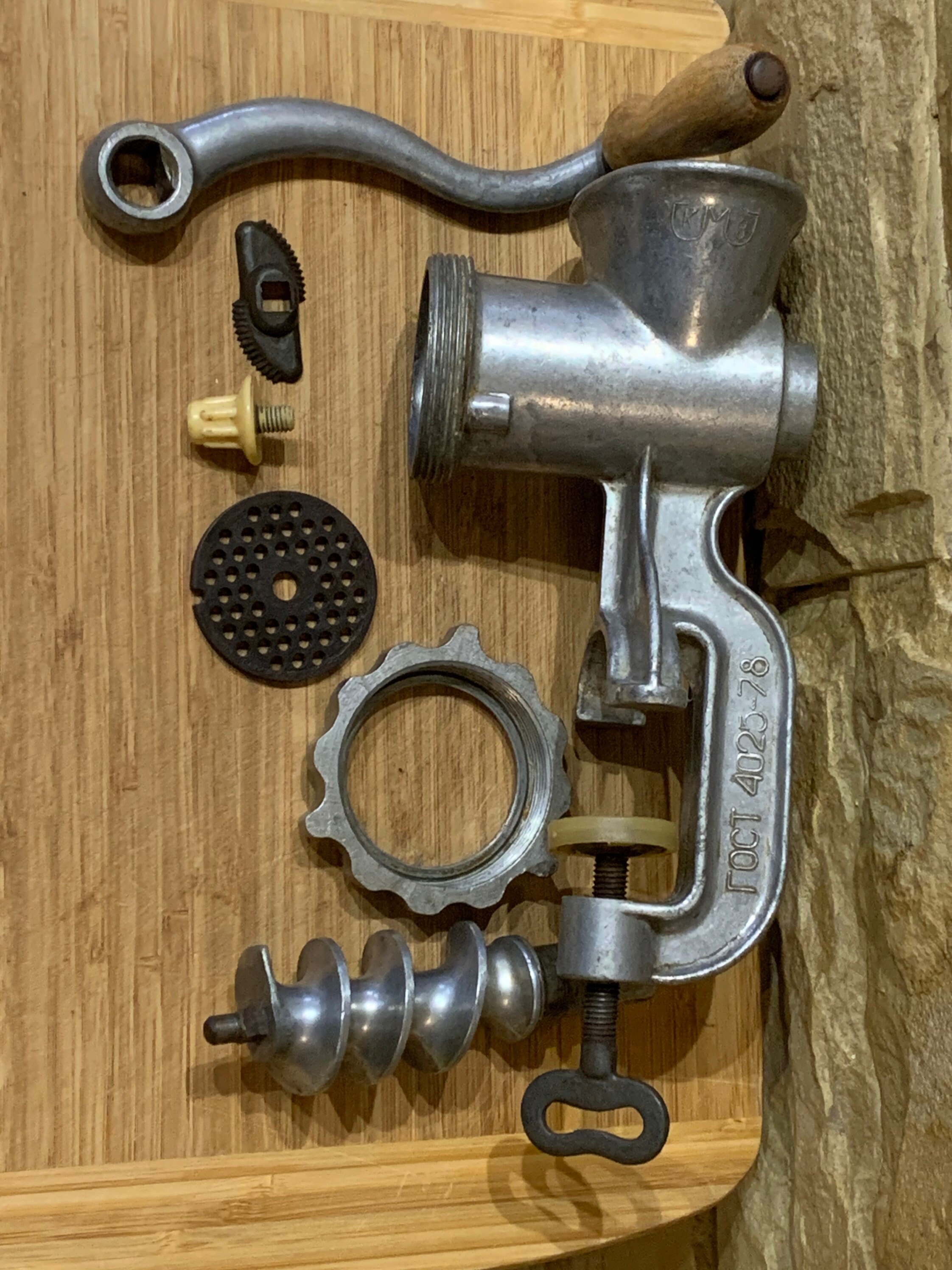 Soviet Mechanical Meat Grinder Large Antique Metal Meat Etsy