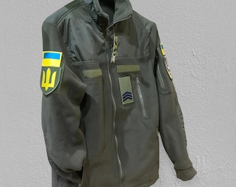 Chaqueta militar táctica de polar color oliva ucraniano