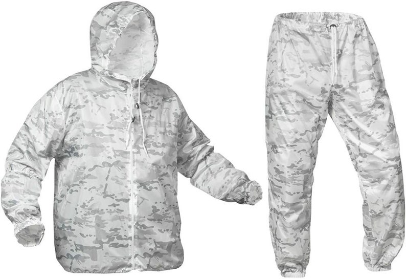 Camouflage suit winter with balaclava, camouflage coat white Multicam Alpine, Ukrainian army camouflage winter suit image 5