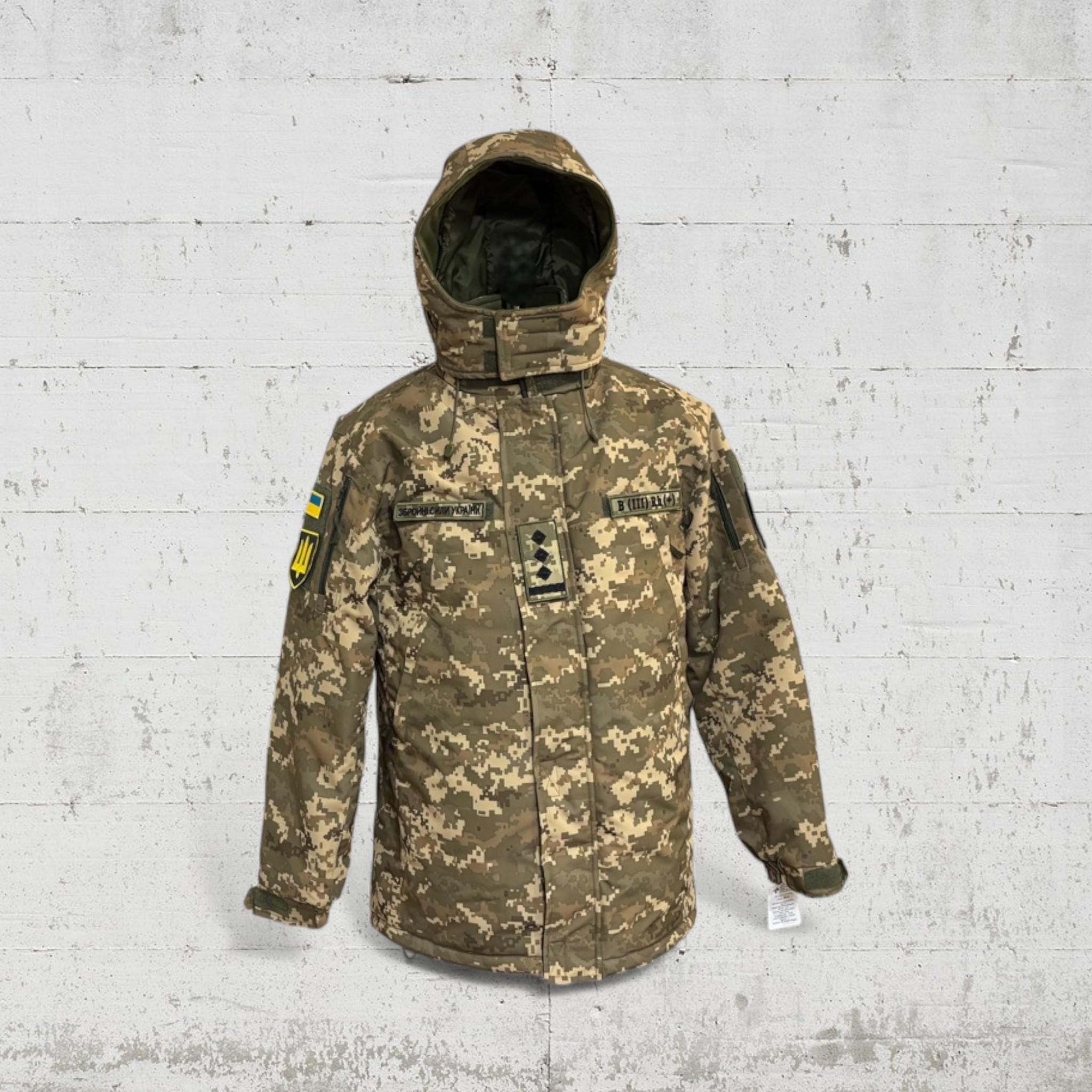 Ukrainian Army Winter Jacket MM-14 Pixel Camo Fleece Lined - Etsy