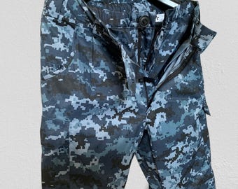 ウクライナ海軍冬用パンツ – MM-16F / ブルー MM-14 迷彩 – 断熱戦闘
