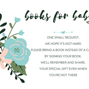 Books for Baby Invitation Insert