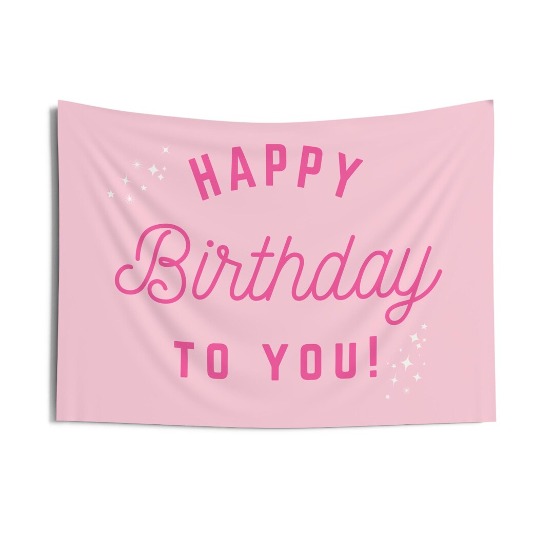 Pink Happy Birthday to You Banner - Etsy