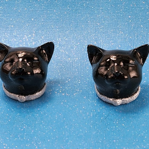 Small Black Cats license plate screws