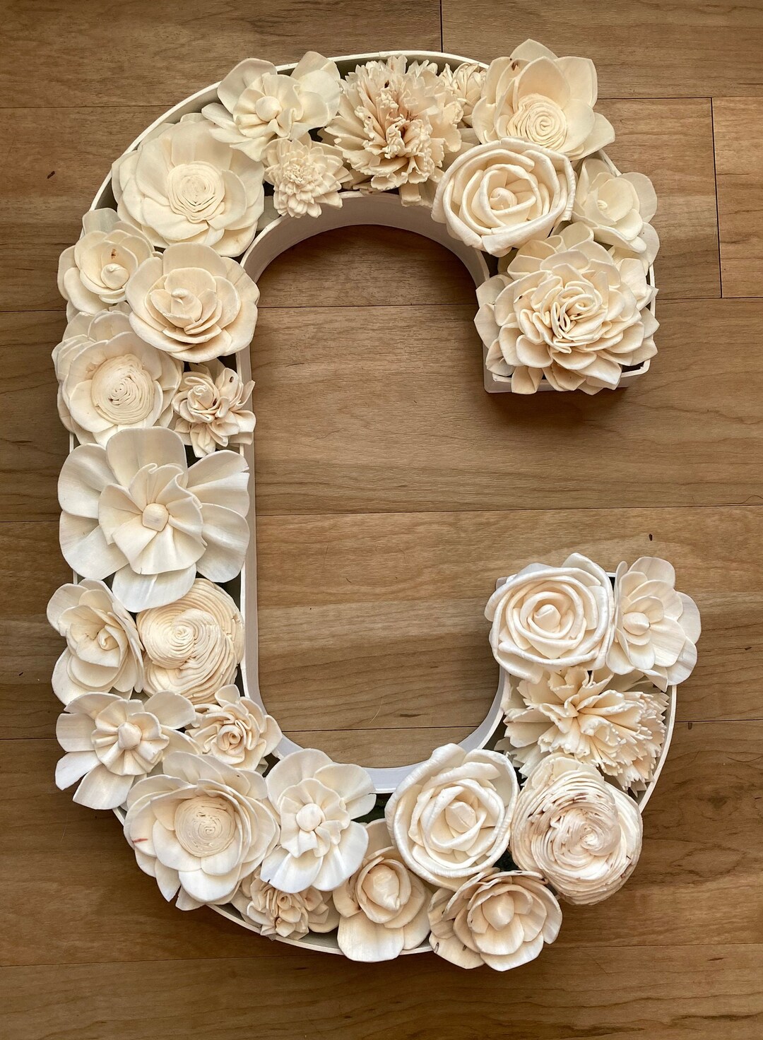 Floral Filled Letter, 16 Floral Letter Decor Etsy