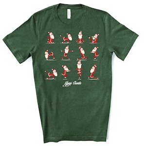 Yoga Santa Christmas Shirt, yoga santa, Christmas Yoga Shirt, Yoga Santa Poses Shirt,