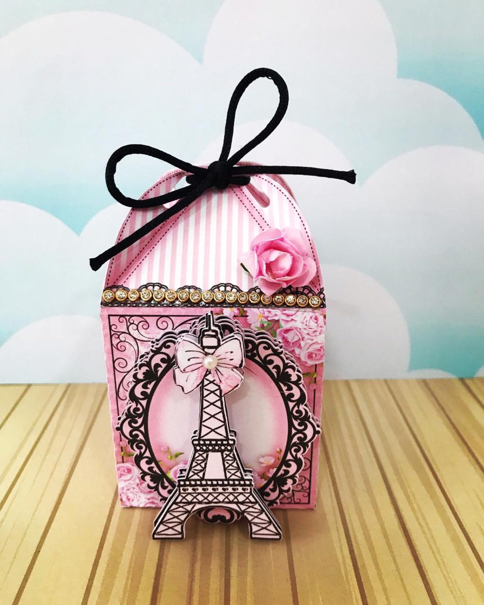 Paris Party Favor Boxes Personalized Birthday Goodie Bag Etsy