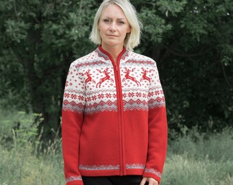 Vicolo Maglione renna rosso con paillettes oro - Calibro Shop
