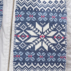 Blue Abstract Print Scandinavian Scarf Top