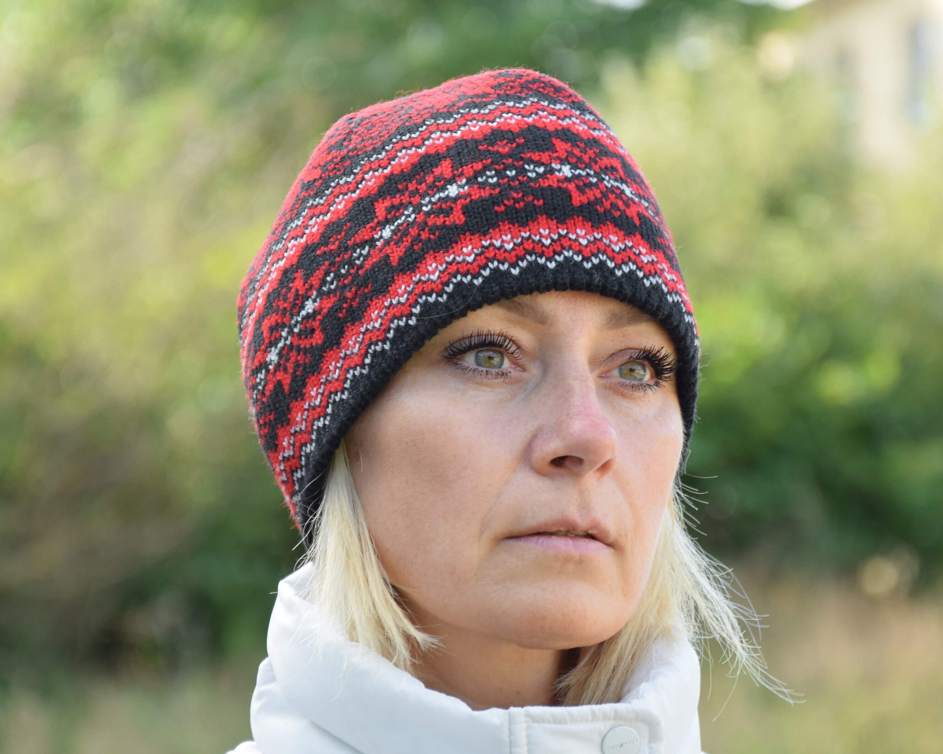 vintage WAVE PATTERN WOOLKNIT CAP noroll