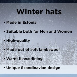 Beanie for Men and Women Knitted Nordic Woolen Hat with fair isle pattern Beanie for skiing Winter casual hat for everyday wearing Woollana image 9