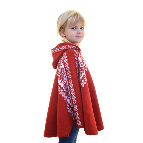 Pull Poncho Enfant Fille 3-4 Ans – Doux, Coloré Et Unique (occasion Bon état)
