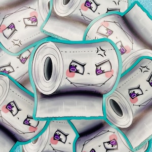 Toiletpapier - Schattig groot - Loo - Dunny - Laptop - Journalling - Dagboek - Maximalist Decor - Verzamelobject - Grappig geërgerd - Geïrriteerde moerasrol