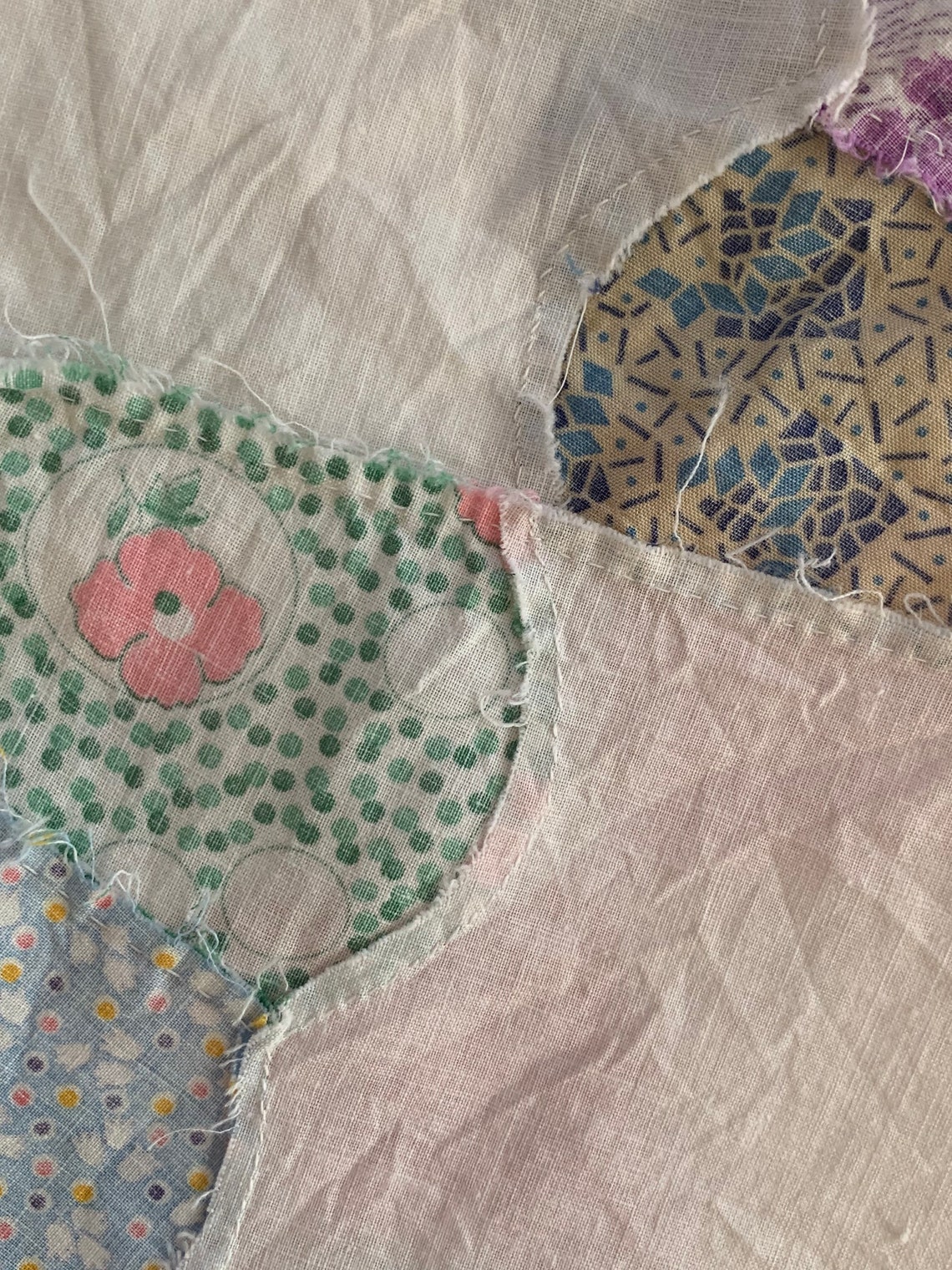 Fan Quilt Pattern Feedsack Quilt Top Etsy