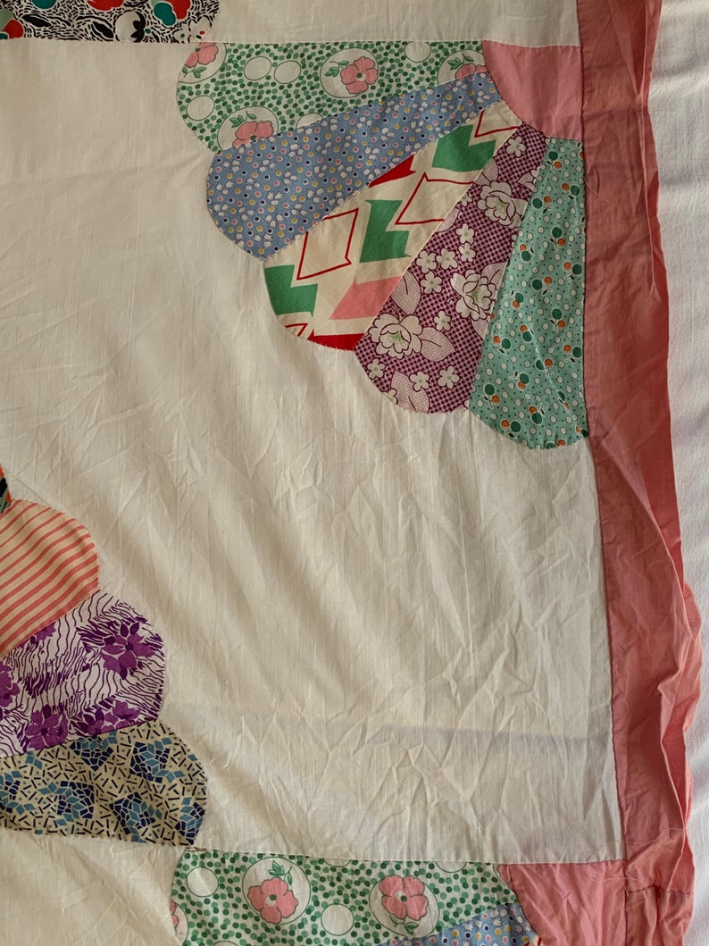 Fan Quilt Pattern Feedsack Quilt Top Etsy