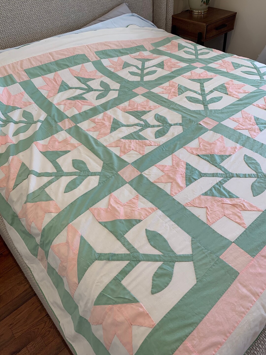 Antique Bed Coverlet or Quilt Top Queen or King Size Etsy
