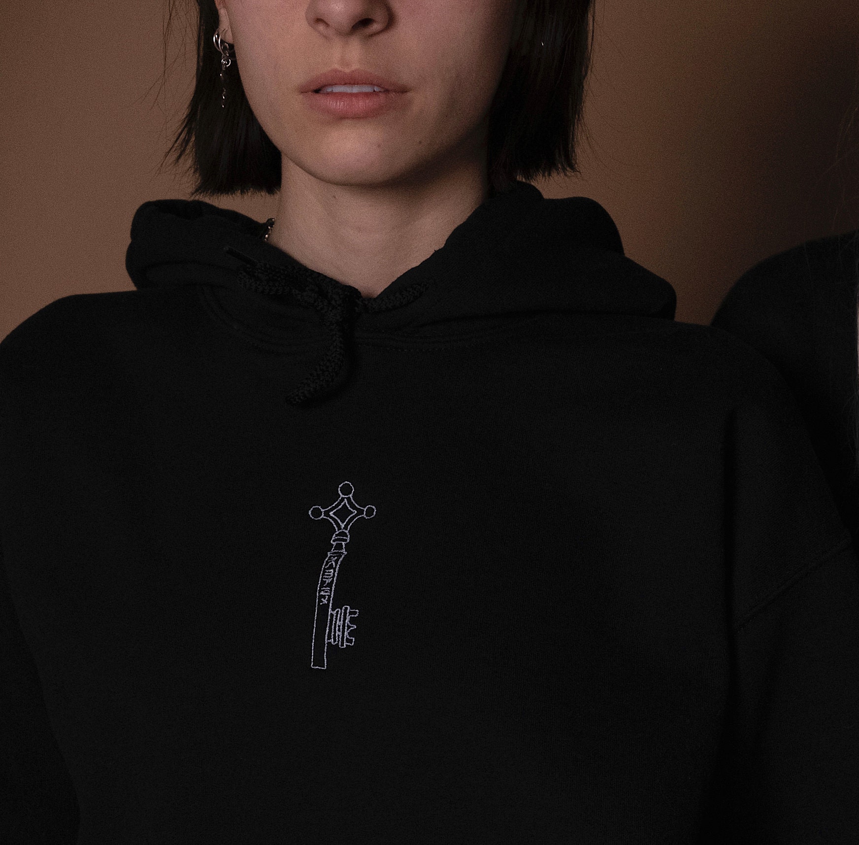 Embroidered Key Minimalistic Anime 
