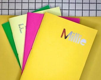 Personalised named sketchbooks