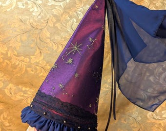 The Stargazer Hennin- Medieval Princess Hat