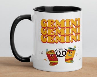 Gemini The Twins 11 oz Ceramic Coffee Tea Mug | Gemini Zodiac Astrology Star Sign | May June Birthday | Gemini Birthday Gifts | Gemini Gifts