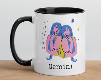 Gemini The Twins 11 oz Ceramic Coffee Tea Mug | Gemini Zodiac Astrology Star Sign | May June Birthday | Gemini Birthday Gifts | Gemini Gifts