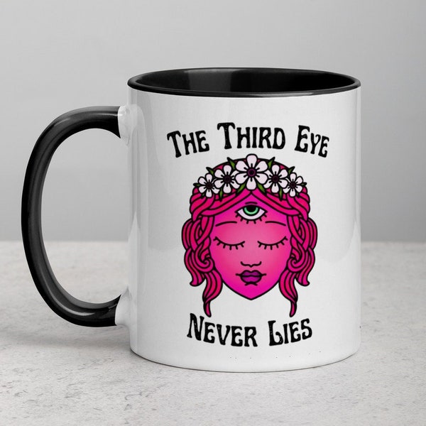 The Third Eye Never Lies | Third Eye Open 11 oz Ceramic Coffee Tea Mug | Mystical Spiritual All Seeing Eye, Meditation Gift/Mug