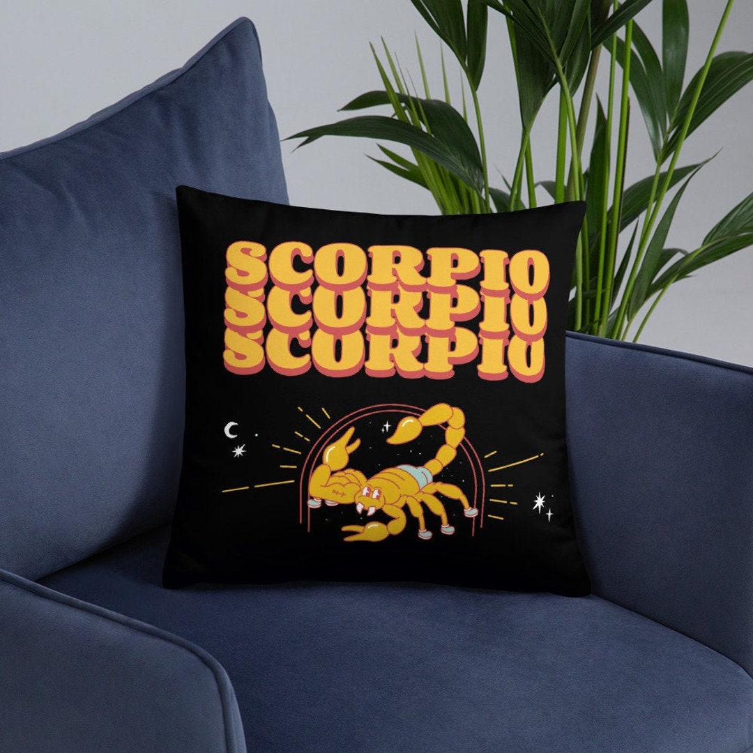 Scorpio Scorpion 18 X 18 In. Pillow insert Included Zodiac Etsy