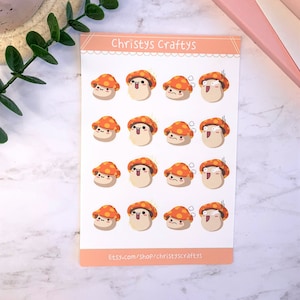 Süße Maple Story Mushmom - Pilz Stimmung Sticker für Bullet Journal