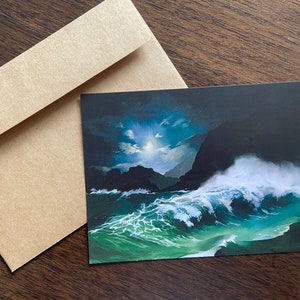 Impression d'art de la taille d'une carte postale (Vague)