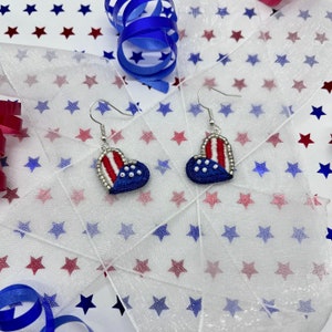 USA American Flag Earrings / Patriotic Earrings / Election Earrings