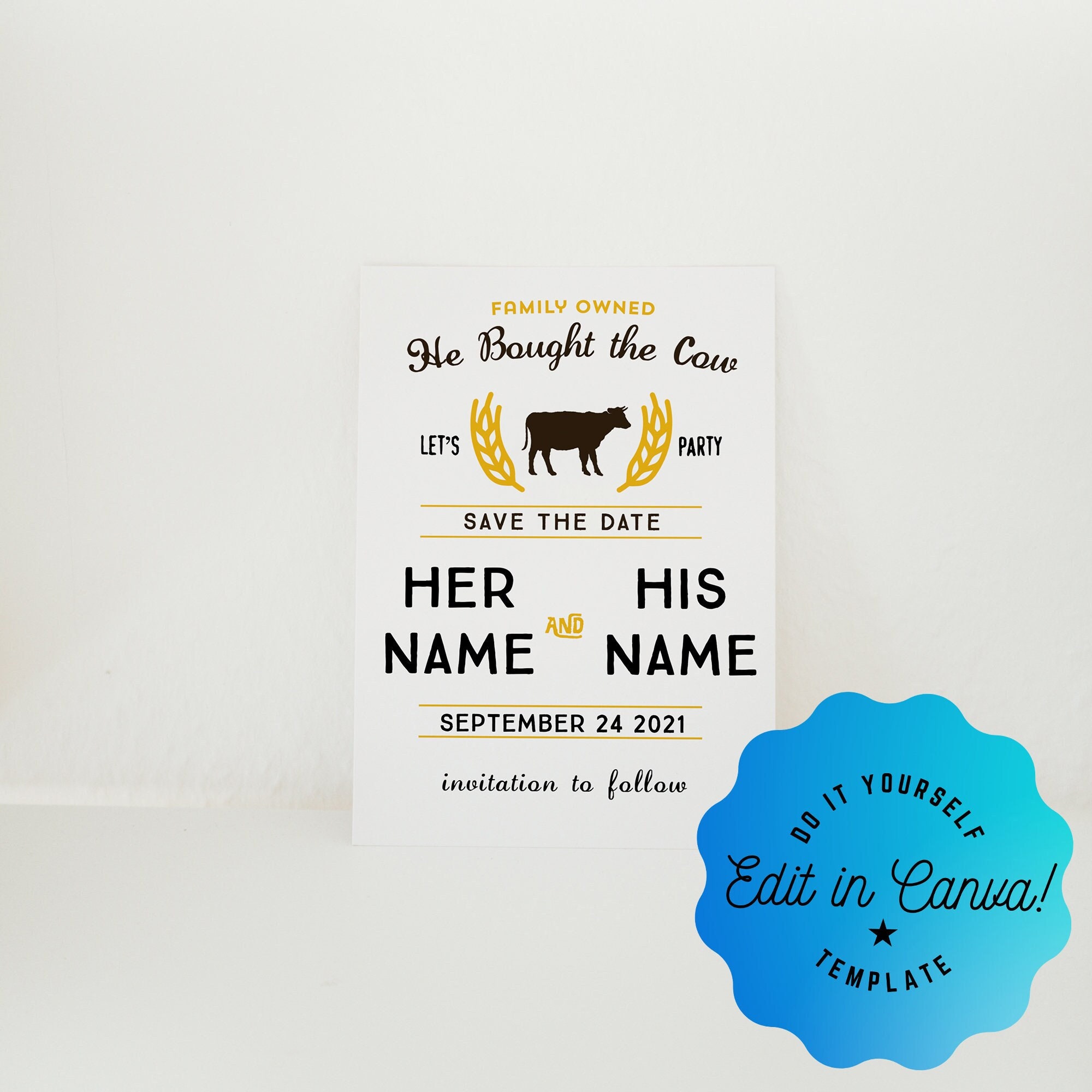 Personalized Save the Date Funny Digital Card Barn Wedding - Etsy Personalized Save the Date Funny Digital Card Barn Wedding - Etsy