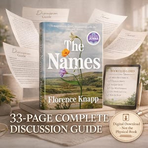 The Names Book Club Kit Guide Book Club Discussion Games Book Questions Florence Knapp