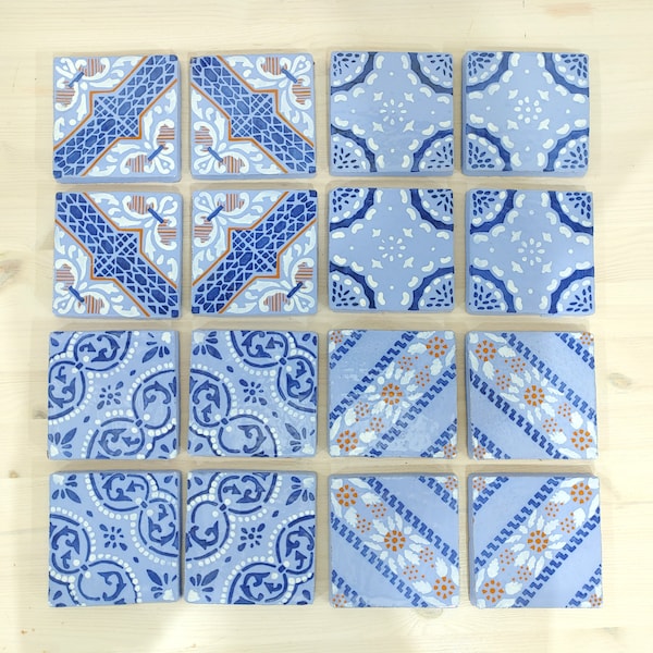 handcrafted Sicilian Aeolian tiles, ceramic coasters, trivets, ceramic tiles, shards, brick, handcrafted ceramics