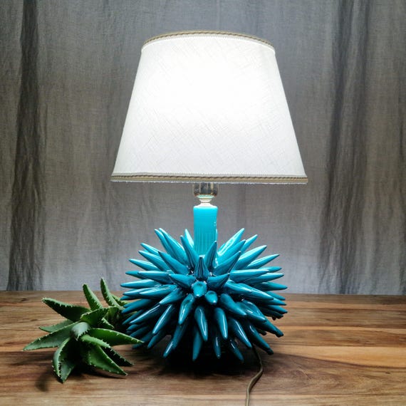 Sicilian handmade ceramic lamp hedgehog, unique pieces, furniture, design, handmade, craftsmanship, Sicilian pine cone