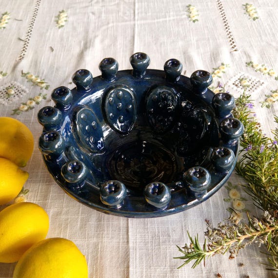 Centerpiece 22 cm prickly pear bowl Sicilian Ceramic Caltagirone cm Artisan made entirely by hand