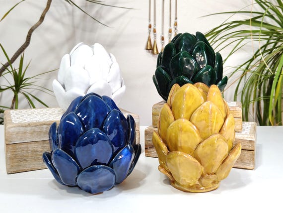 Decorative Sicilian Ceramic Artichokes H 15