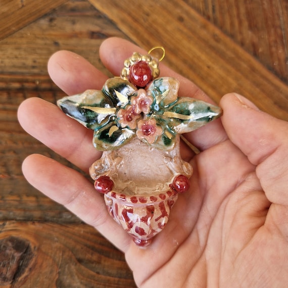 mini stoup 9 cm Sicilian Artisan Ceramics Caltagirone