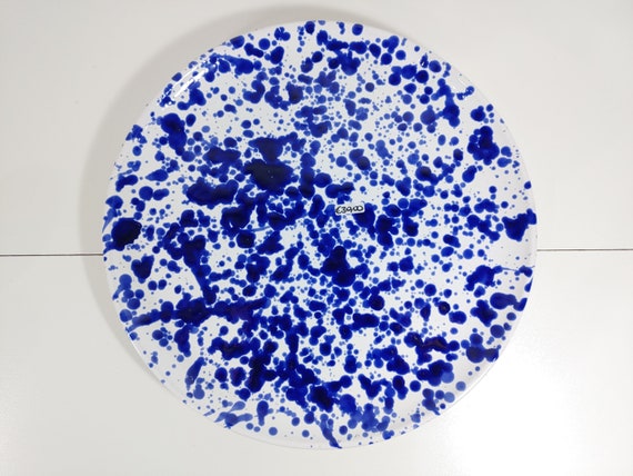 Round plate 30 cm, centrepiece, cut plate, tray, appetizer, pizza plate, platò, pasta, course, handcrafted Sicilian ceramic