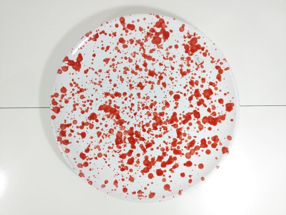 Round plate 30 cm, centrepiece, cut plate, tray, appetizer, pizza plate, platò, pasta, course, handcrafted Sicilian ceramic
