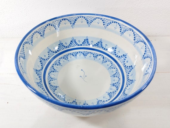 Bowl 25 cm high, centerpiece, bowls, trays, appetizers, salad bowl, bowl, Sicilian ceramic Caltagirone artisanal