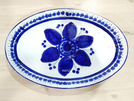 Oval plate 48 cm, centerpiece, bowls, tray, appetizer, salad bowl, soup bowl, pasta, serving, Sicilian ceramics