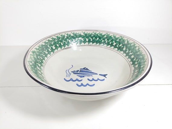 Bowl cm 30 in Sicilian artisan ceramic Caltagirone reproduction antique decoration, antique bowls, classic dishes