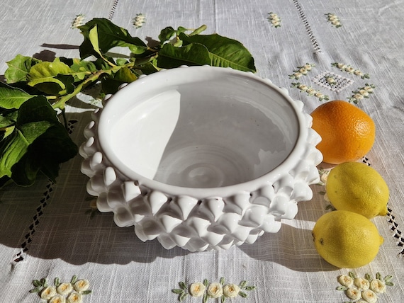 Centerpiece 27 cm bowl Half Pine Cone Sicilian Ceramic Caltagirone cm Artisan made entirely by hand