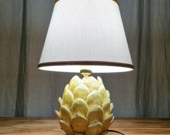 Lampe artichaut, luminaire de salon, décoration intérieure, fait main, pièce unique, céramique de Caltagirone, céramique artisanale sicilienne