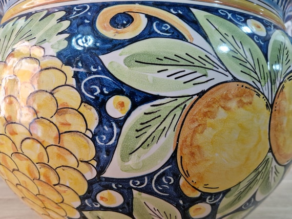 Bomboniera Vaso Caspò in Ceramica Decorata Produzione Artigianale Siciliana.