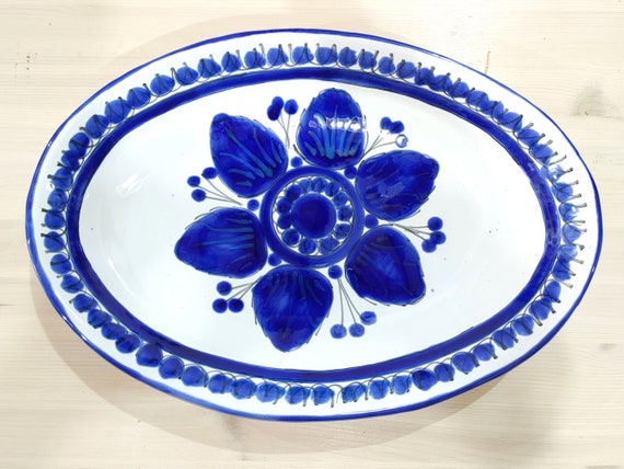 Oval plate 40 cm, centerpiece, bowls, tray, appetizer, salad bowl, soup bowl, pasta, serving, Sicilian ceramics