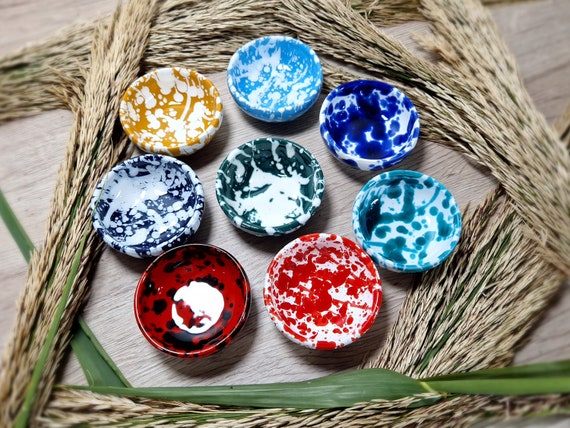 6 cm bowls, small bowls, bowls, trays, appetizer plates, starters, appetizers, aperitifs, olives, handcrafted Sicilian ceramics